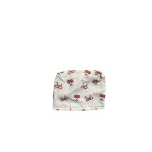 New cherry print zip closure storage bag